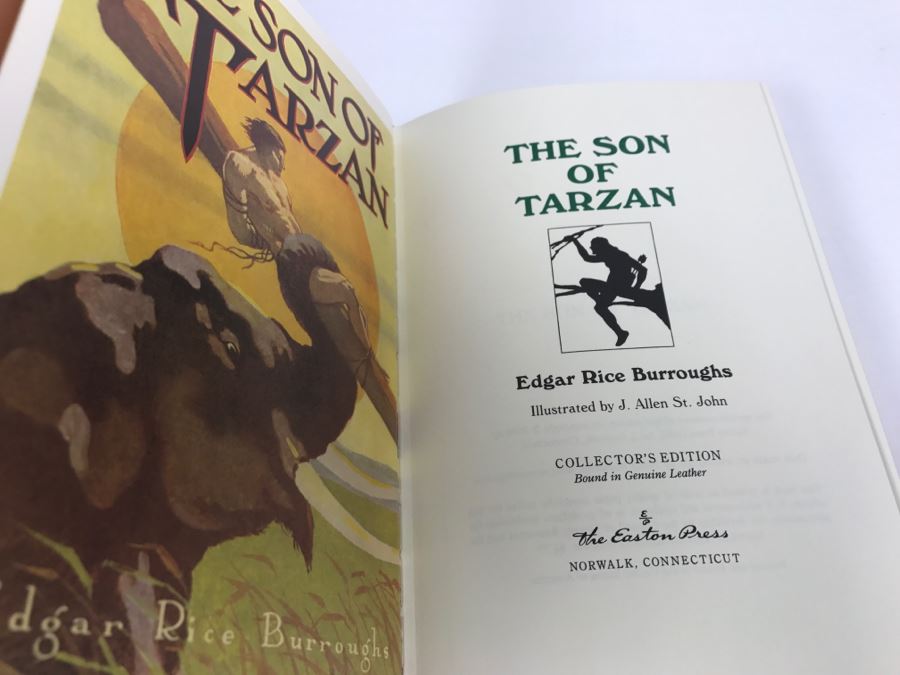 Easton Press Hardcover Book The Son Of Tarzan By Edgar Rice Burroughs [Photo 2]