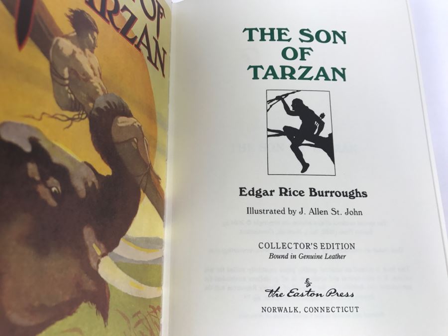 Easton Press Hardcover Book The Son Of Tarzan By Edgar Rice Burroughs [Photo 7]