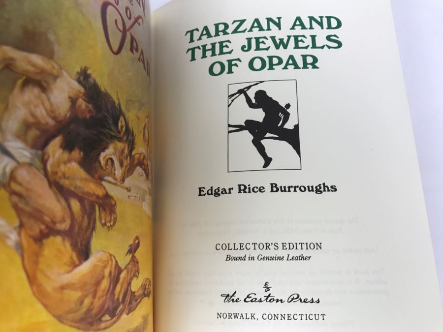 Easton Press Hardcover Book Tarzan And The Jewels Of Opar By Edgar Rice Burroughs [Photo 6]