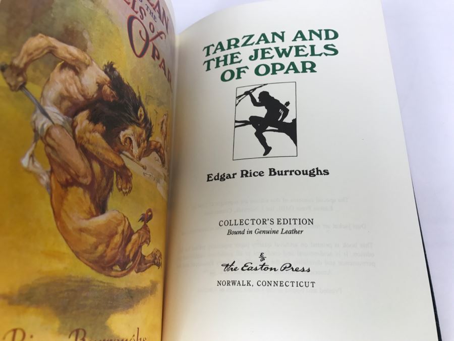 Easton Press Hardcover Book Tarzan And The Jewels Of Opar By Edgar Rice Burroughs [Photo 2]