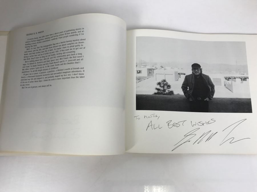 Signed First Bluejay Printing 1984 Book The Faces Of Science Fiction Photographs By Patti Perret (Signed By 34 Science Fiction Writers Including Ray Bradbury, Frederik Pohl, Poul Anderson, L. Sprague De Camp, Andre Norton, A.E. Van Vogt) See Description [Photo 52]