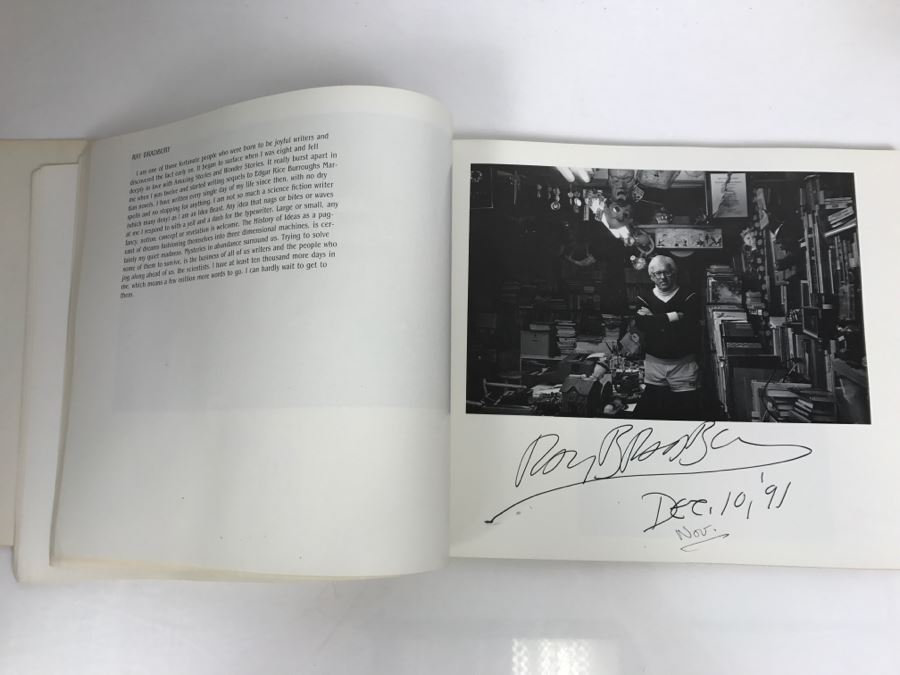 Signed First Bluejay Printing 1984 Book The Faces Of Science Fiction Photographs By Patti Perret (Signed By 34 Science Fiction Writers Including Ray Bradbury, Frederik Pohl, Poul Anderson, L. Sprague De Camp, Andre Norton, A.E. Van Vogt) See Description [Photo 31]