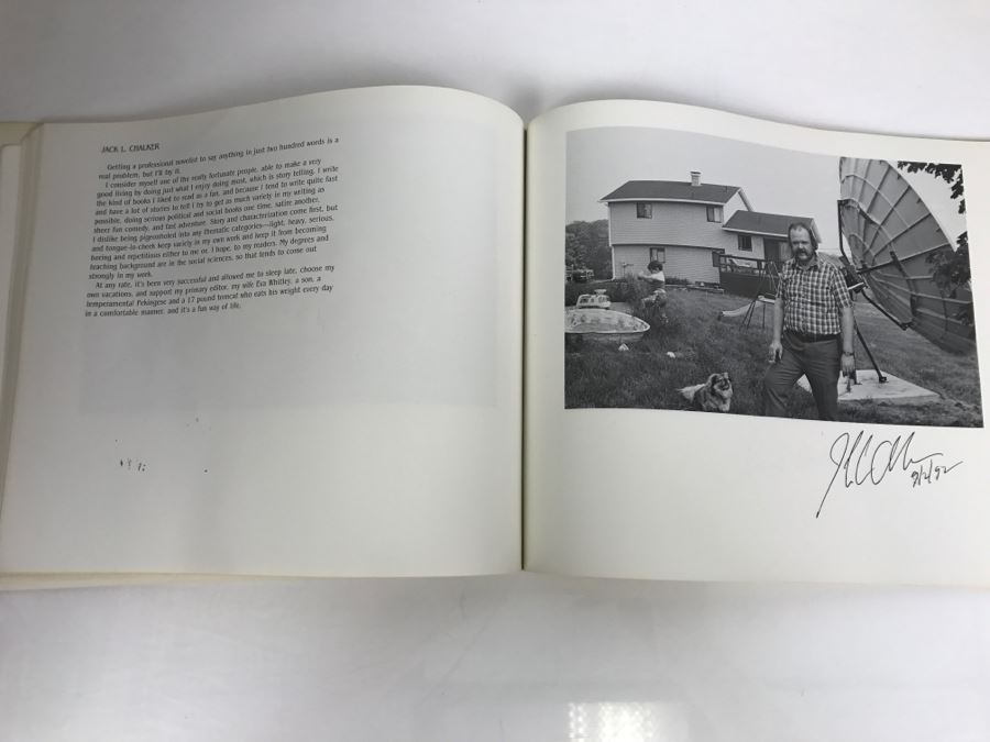 Signed First Bluejay Printing 1984 Book The Faces Of Science Fiction Photographs By Patti Perret (Signed By 34 Science Fiction Writers Including Ray Bradbury, Frederik Pohl, Poul Anderson, L. Sprague De Camp, Andre Norton, A.E. Van Vogt) See Description [Photo 58]