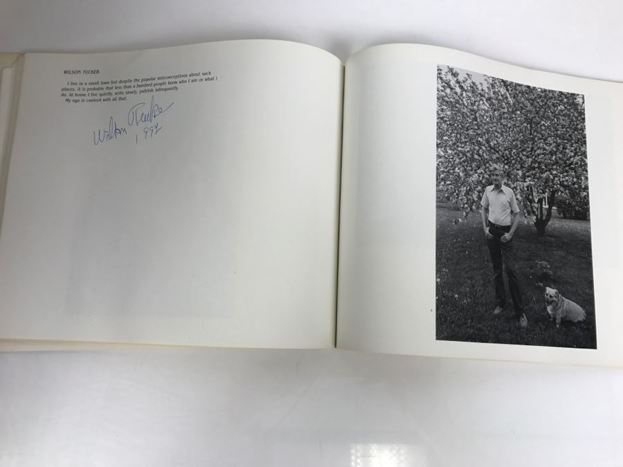 Signed First Bluejay Printing 1984 Book The Faces Of Science Fiction Photographs By Patti Perret (Signed By 34 Science Fiction Writers Including Ray Bradbury, Frederik Pohl, Poul Anderson, L. Sprague De Camp, Andre Norton, A.E. Van Vogt) See Description [Photo 64]