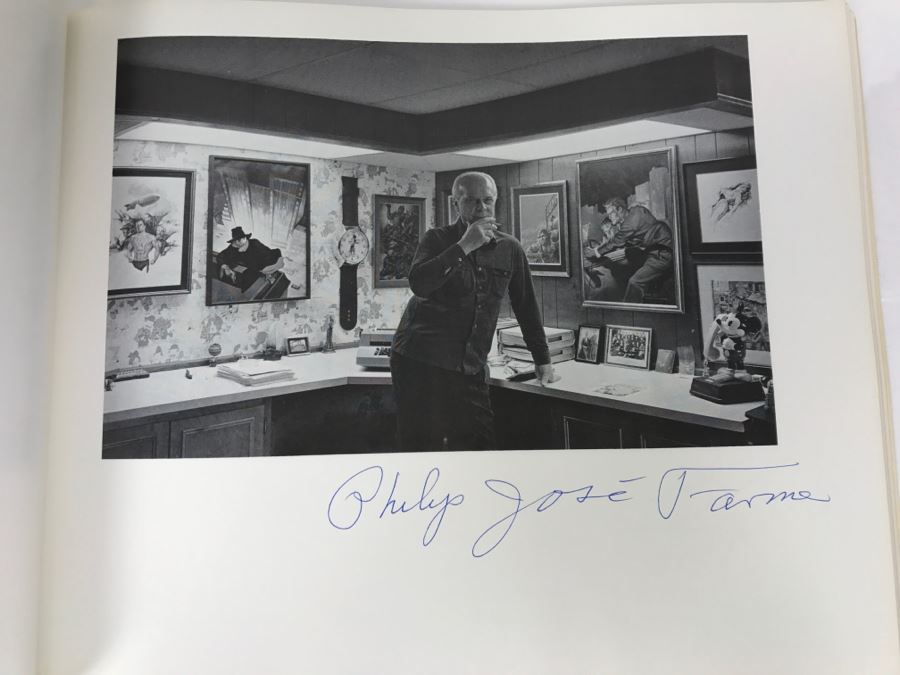 Signed First Bluejay Printing 1984 Book The Faces Of Science Fiction Photographs By Patti Perret (Signed By 34 Science Fiction Writers Including Ray Bradbury, Frederik Pohl, Poul Anderson, L. Sprague De Camp, Andre Norton, A.E. Van Vogt) See Description [Photo 47]