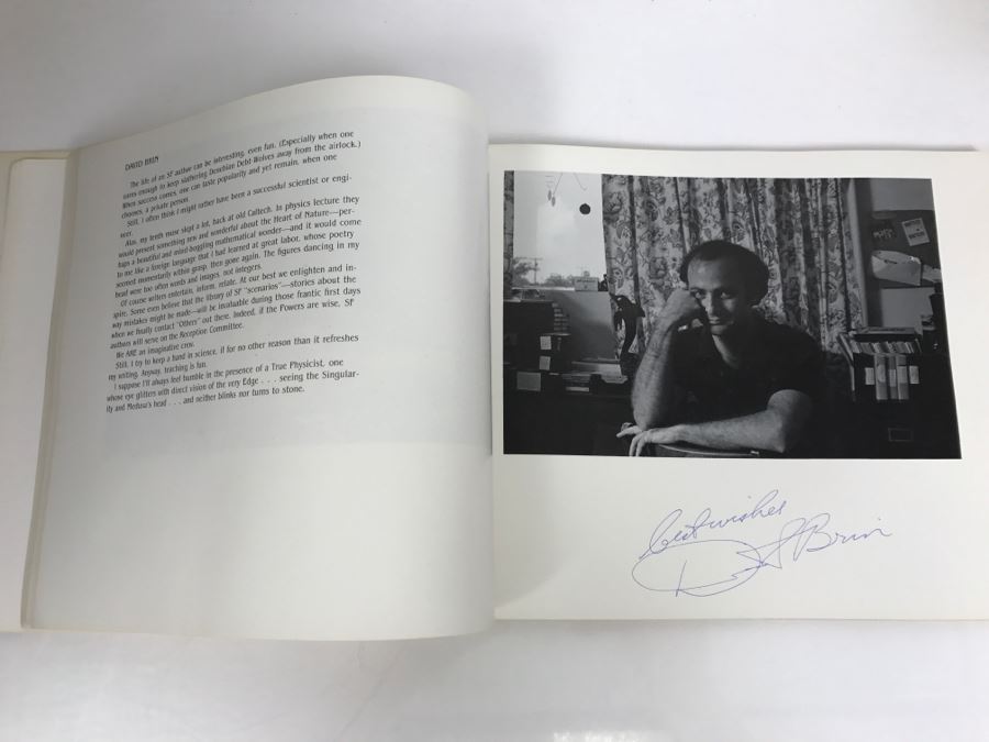 Signed First Bluejay Printing 1984 Book The Faces Of Science Fiction Photographs By Patti Perret (Signed By 34 Science Fiction Writers Including Ray Bradbury, Frederik Pohl, Poul Anderson, L. Sprague De Camp, Andre Norton, A.E. Van Vogt) See Description [Photo 36]