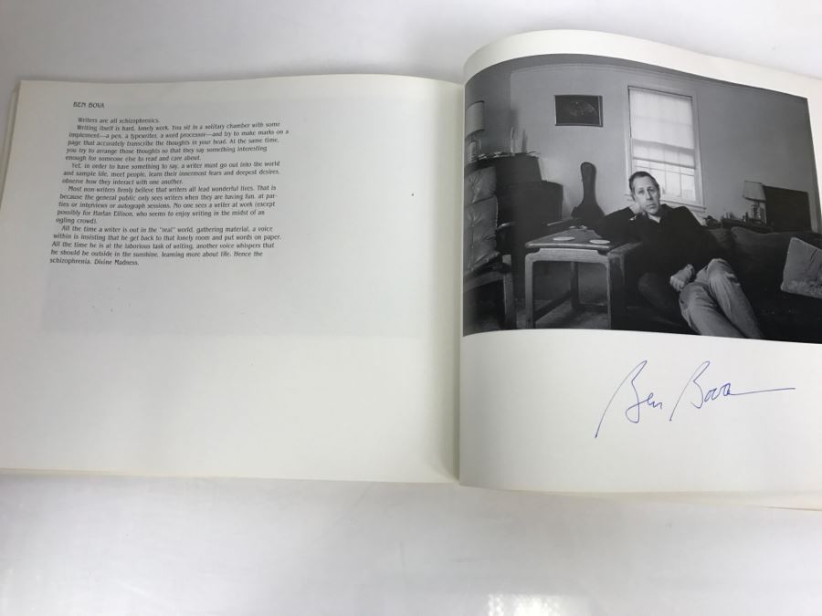 Signed First Bluejay Printing 1984 Book The Faces Of Science Fiction Photographs By Patti Perret (Signed By 34 Science Fiction Writers Including Ray Bradbury, Frederik Pohl, Poul Anderson, L. Sprague De Camp, Andre Norton, A.E. Van Vogt) See Description [Photo 72]