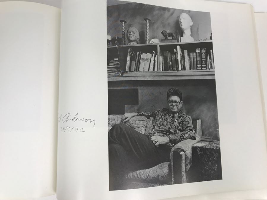 Signed First Bluejay Printing 1984 Book The Faces Of Science Fiction Photographs By Patti Perret (Signed By 34 Science Fiction Writers Including Ray Bradbury, Frederik Pohl, Poul Anderson, L. Sprague De Camp, Andre Norton, A.E. Van Vogt) See Description [Photo 67]