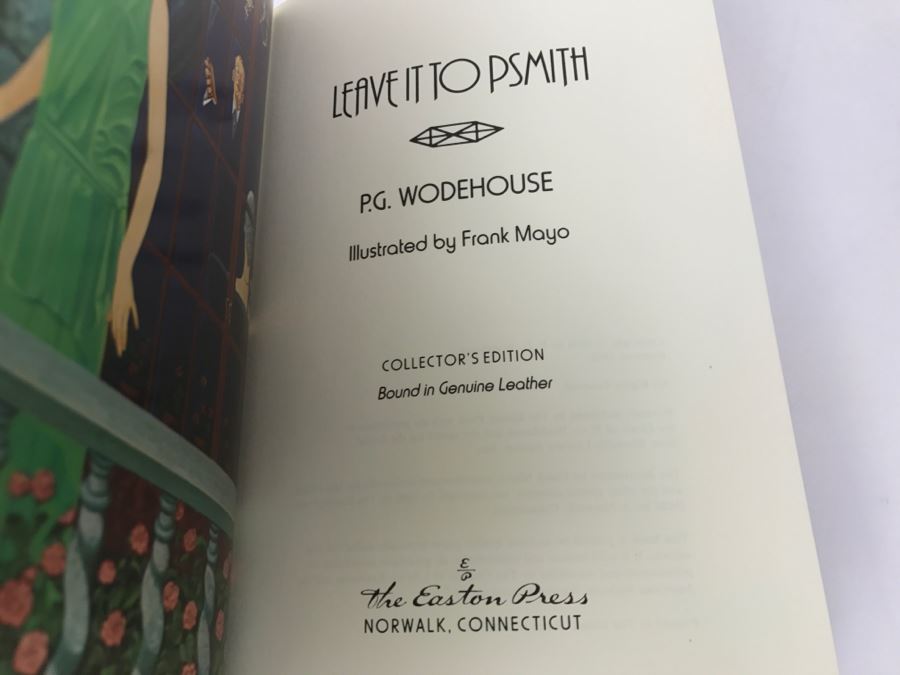 Easton Press Hardcover Book Leave It To Psmith By P.G. Wodehouse [Photo 7]