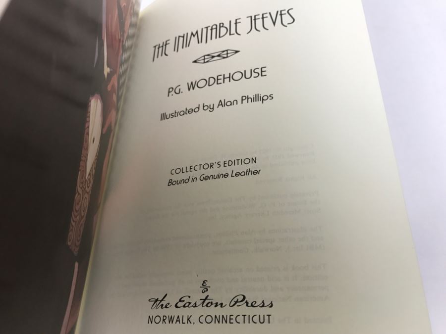 Easton Press Hardcover Book The Inimitable Jeeves By P.G. Wodehouse [Photo 2]