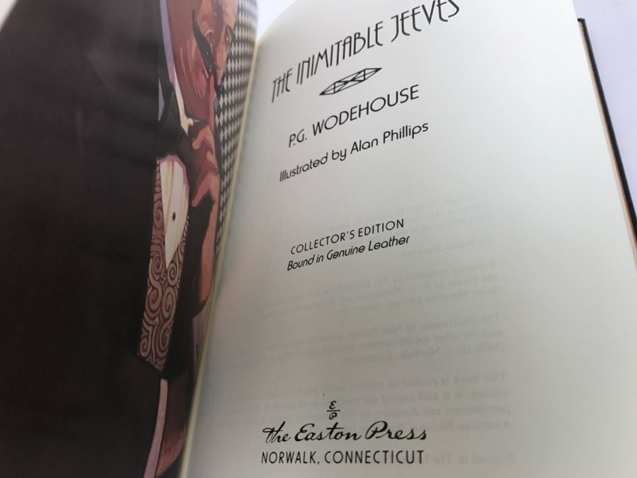 Easton Press Hardcover Book The Inimitable Jeeves By P.G. Wodehouse [Photo 6]