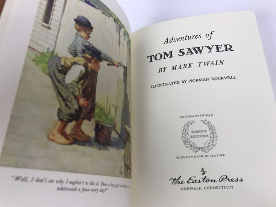 Easton Press Hardcover Book Adventures Of Tom Sawyer By Mark Twain [Photo 2]