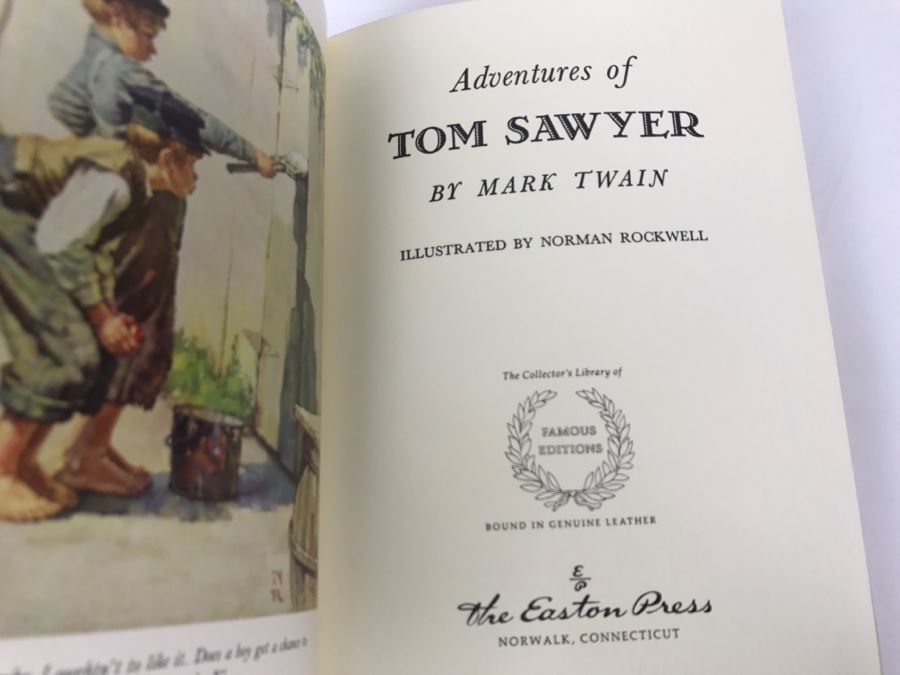 Easton Press Hardcover Book Adventures Of Tom Sawyer By Mark Twain [Photo 7]