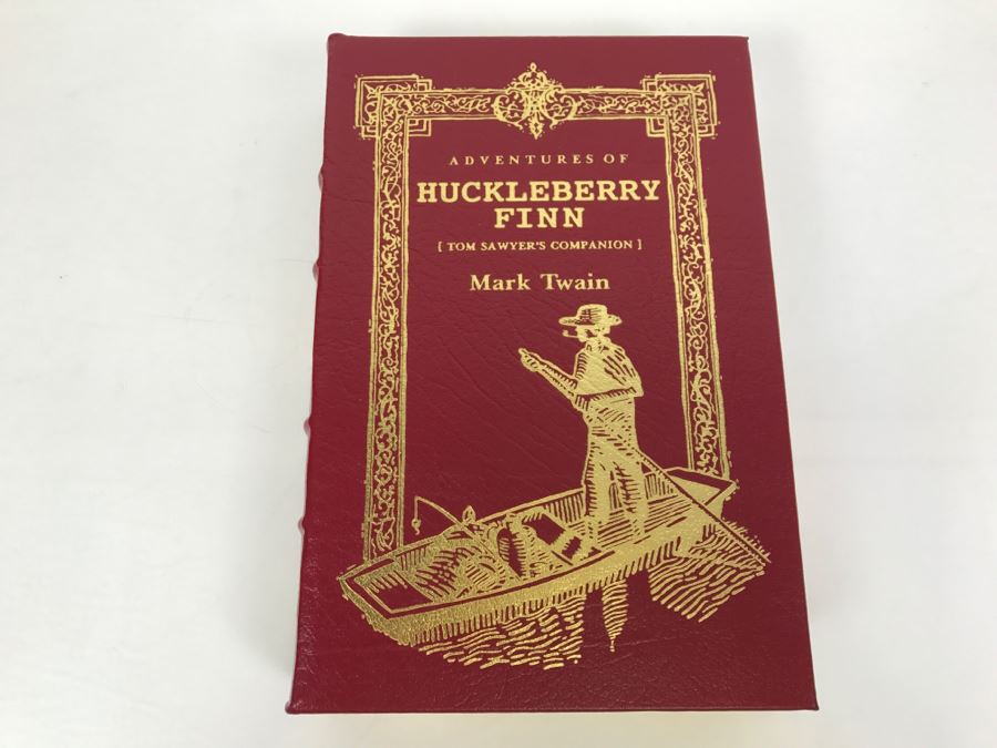 Easton Press Hardcover Book Adventures Of Huckleberry Finn Tom Sawyer's Companion By Mark Twain [Photo 1]