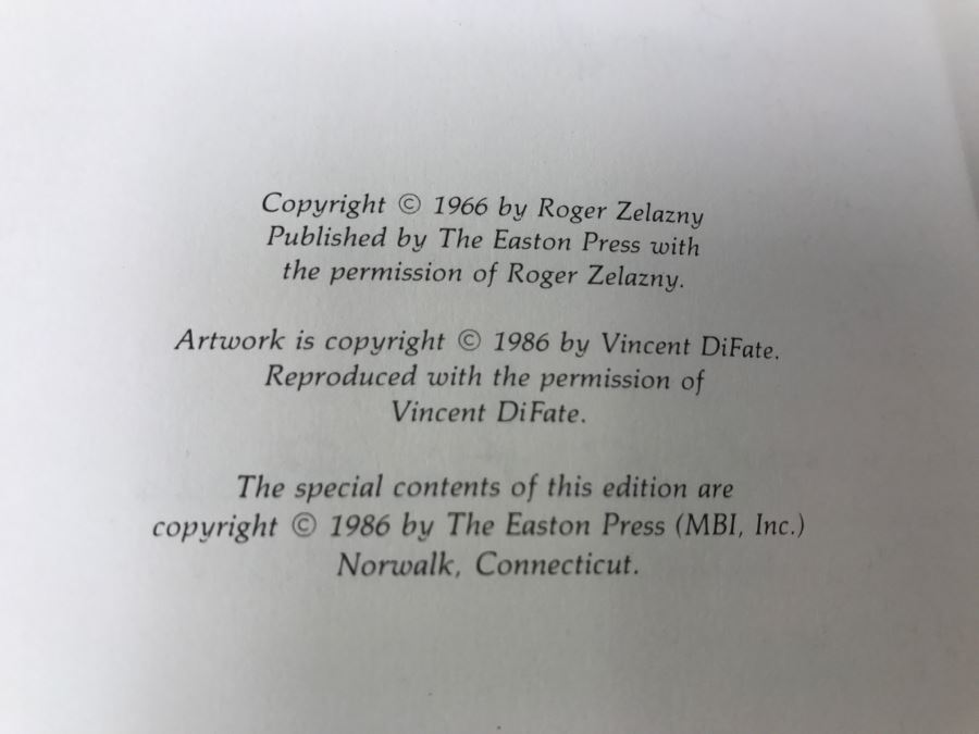 Signed Easton Press Hardcover Book This Immortal By Roger Zelazny Masterpiece Of Science Fiction [Photo 9]
