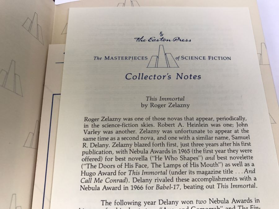 Signed Easton Press Hardcover Book This Immortal By Roger Zelazny Masterpiece Of Science Fiction [Photo 5]