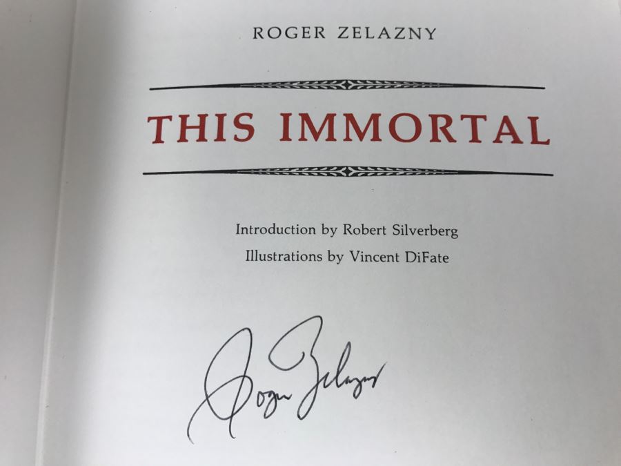 Signed Easton Press Hardcover Book This Immortal By Roger Zelazny Masterpiece Of Science Fiction [Photo 7]