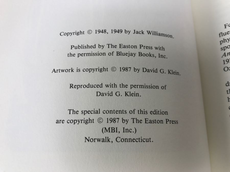 Signed Easton Press Hardcover Book The Humanoids By Jack Williamson [Photo 9]