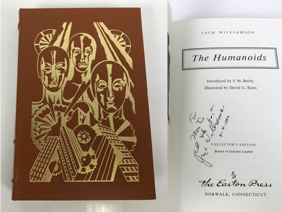 Signed Easton Press Hardcover Book The Humanoids By Jack Williamson [Photo 1]