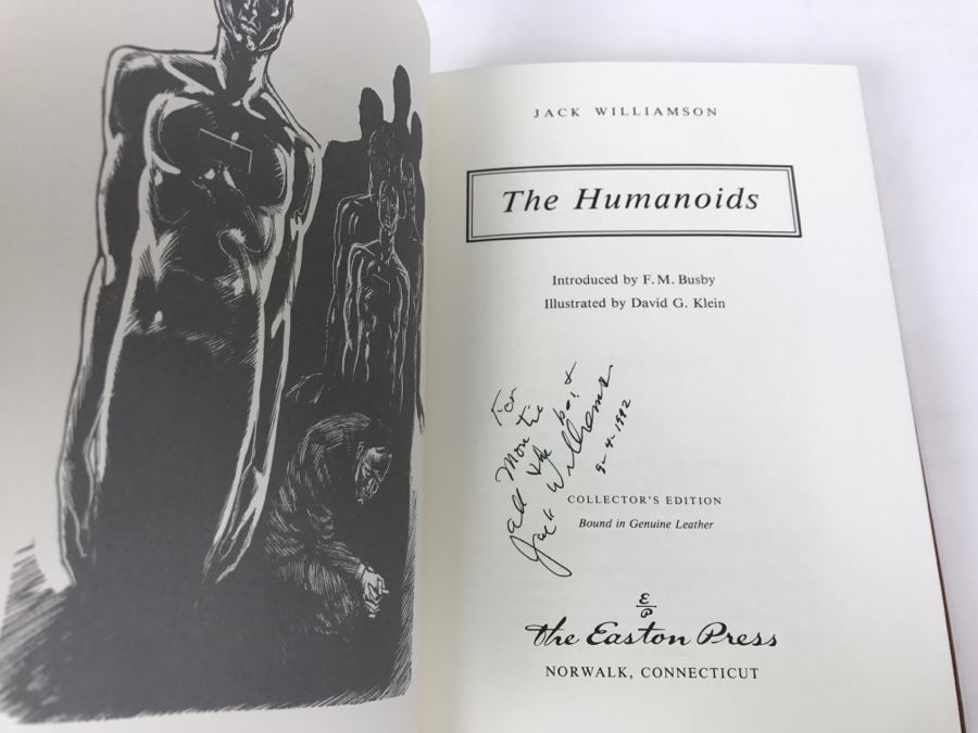 Signed Easton Press Hardcover Book The Humanoids By Jack Williamson [Photo 6]