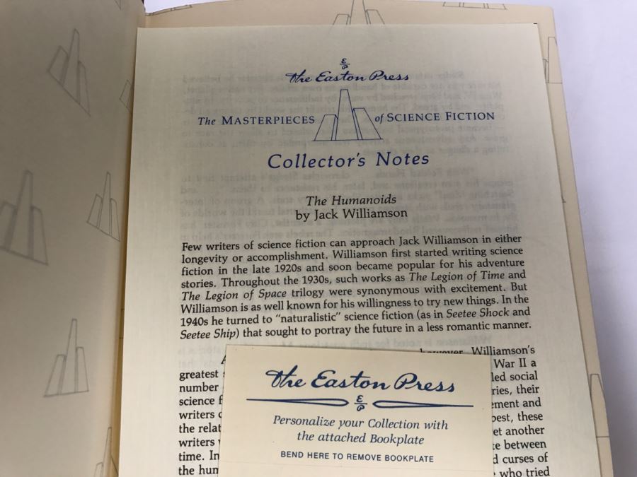 Signed Easton Press Hardcover Book The Humanoids By Jack Williamson [Photo 5]