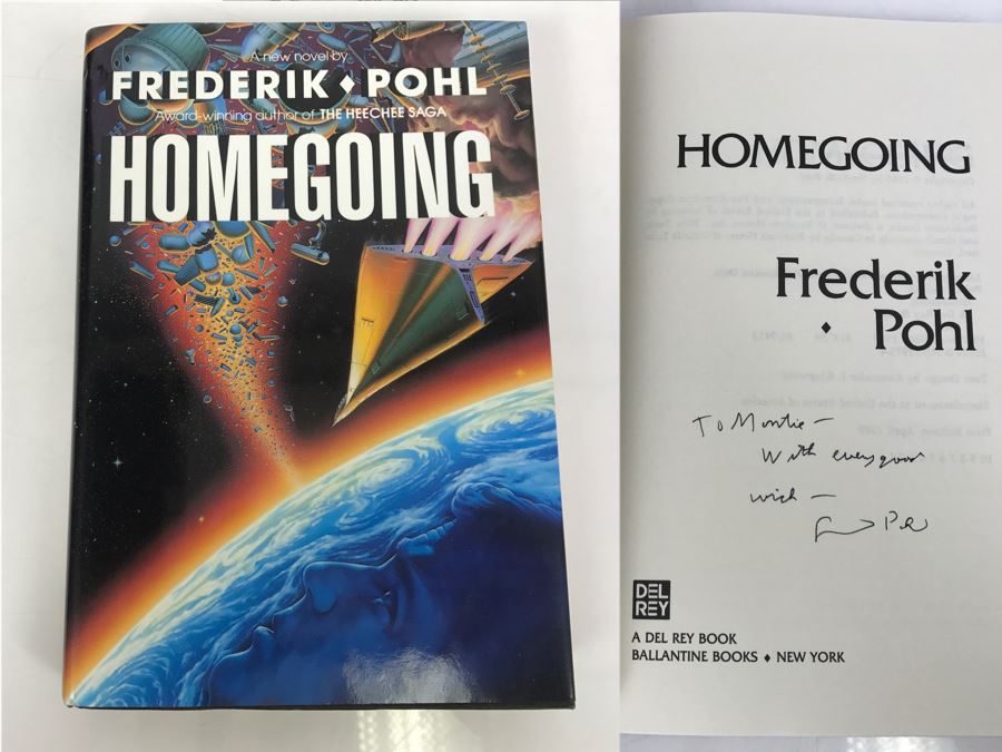 Signed First Edition 1989 Hardcover Book Homegoing By Frederik Pohl [Photo 1]