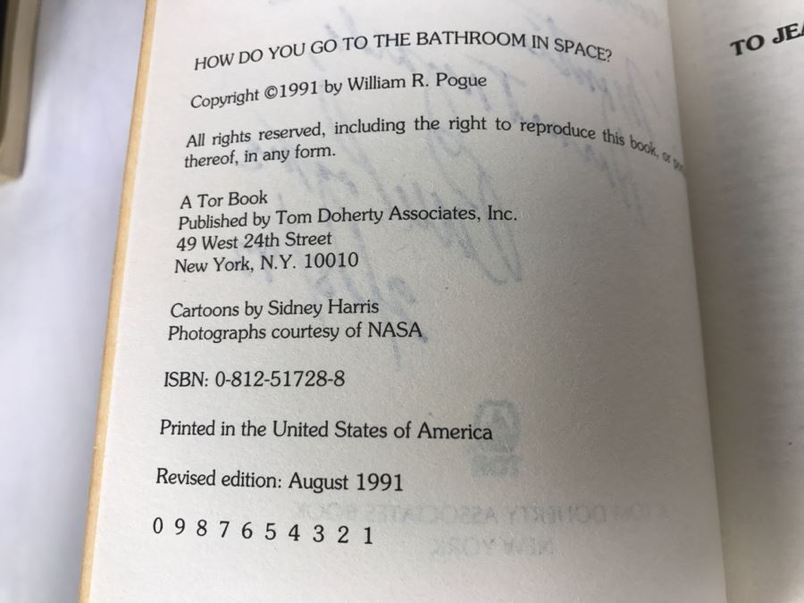 Signed Paperback Book How Do You Go To The Bathroom In Space? By