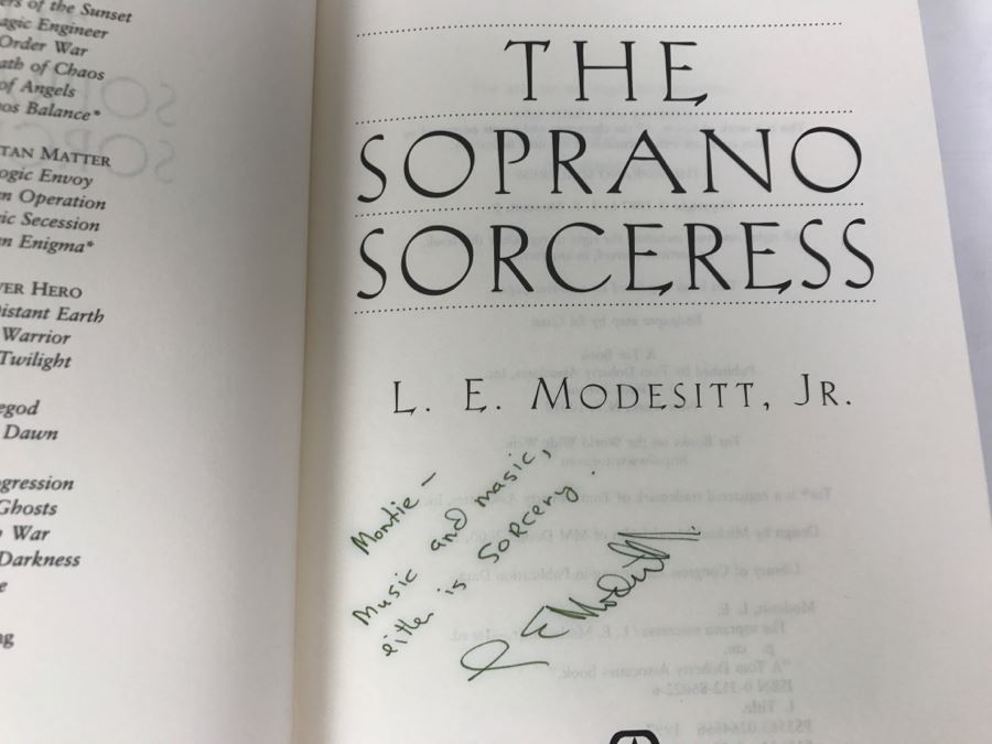 Signed First Edition 1997 Hardcover Book The Soprano Sorceress By L.E. Modesitt, Jr. [Photo 7]