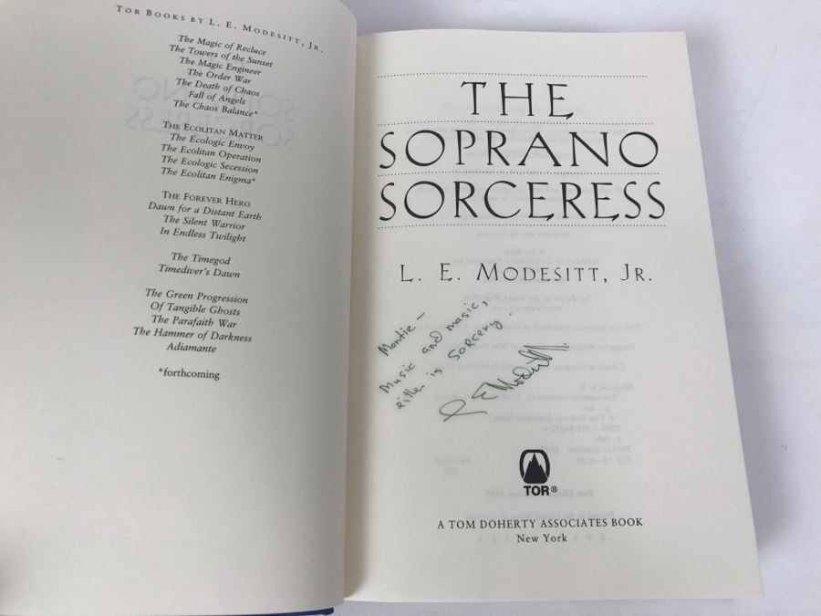 Signed First Edition 1997 Hardcover Book The Soprano Sorceress By L.E. Modesitt, Jr. [Photo 6]