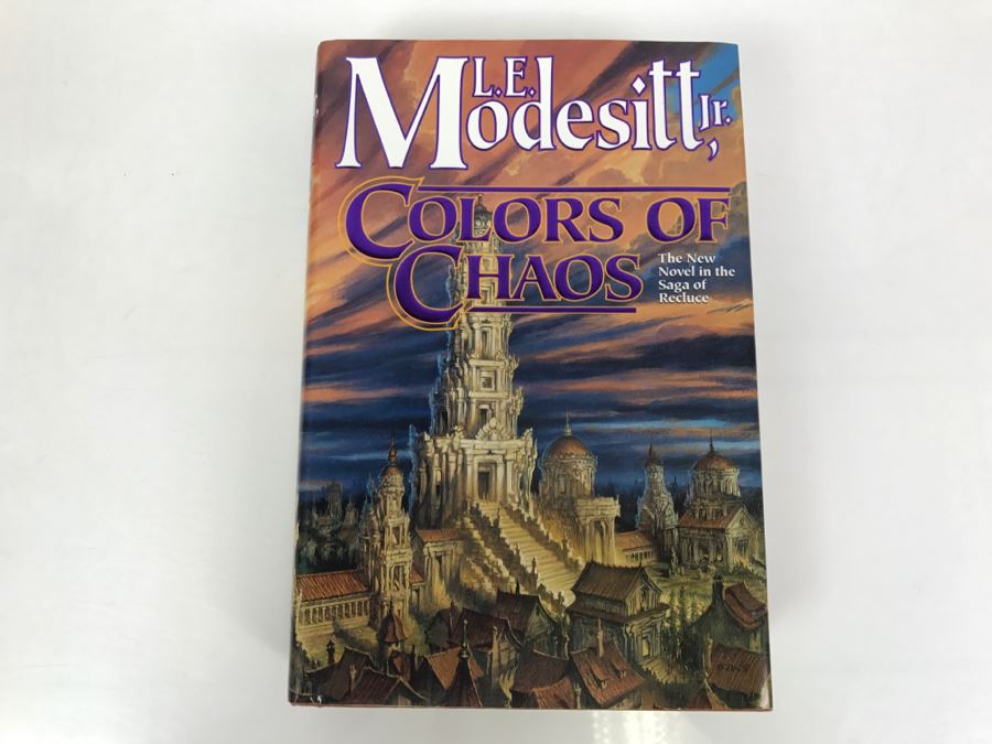 Signed First Edition 1999 Hardcover Book Colors Of Chaos By L.E. Modesitt, Jr. [Photo 2]