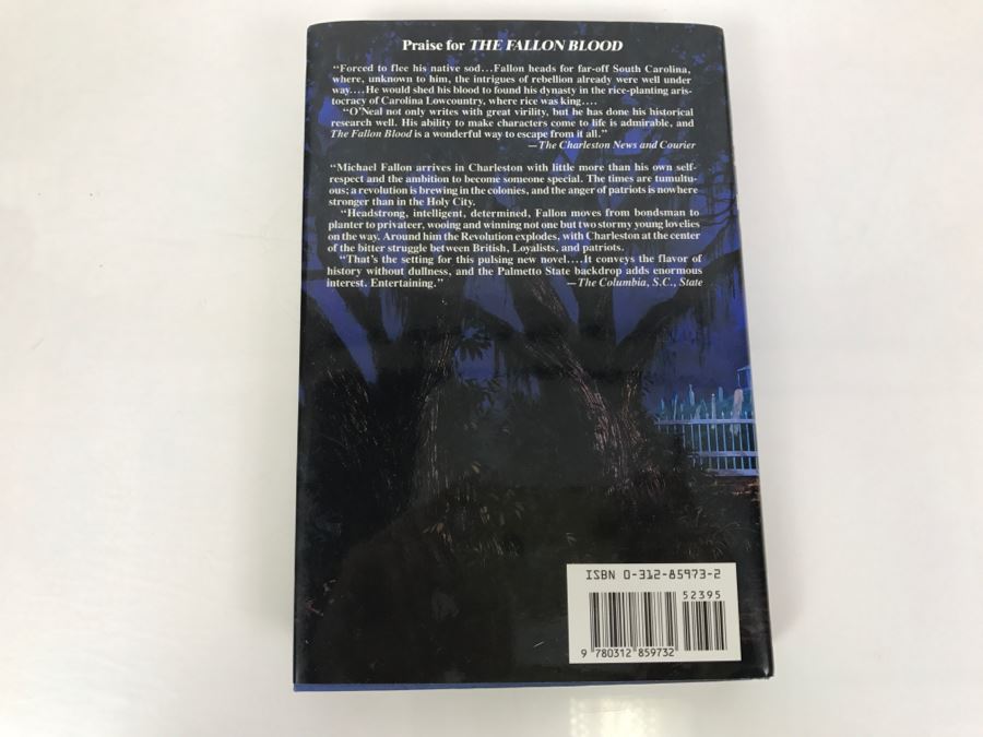 Signed First Edition Hardcover Book The Fallon Blood By Robert Jordan Writing As Reagan O'Neal (Signed By Both) [Photo 4]