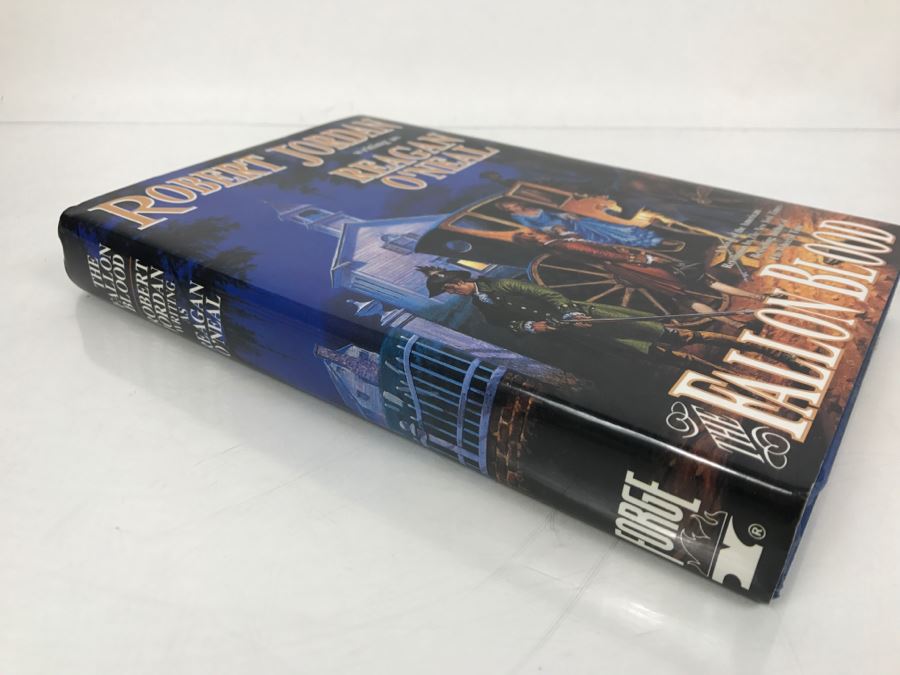 Signed First Edition Hardcover Book The Fallon Blood By Robert Jordan Writing As Reagan O'Neal (Signed By Both) [Photo 3]