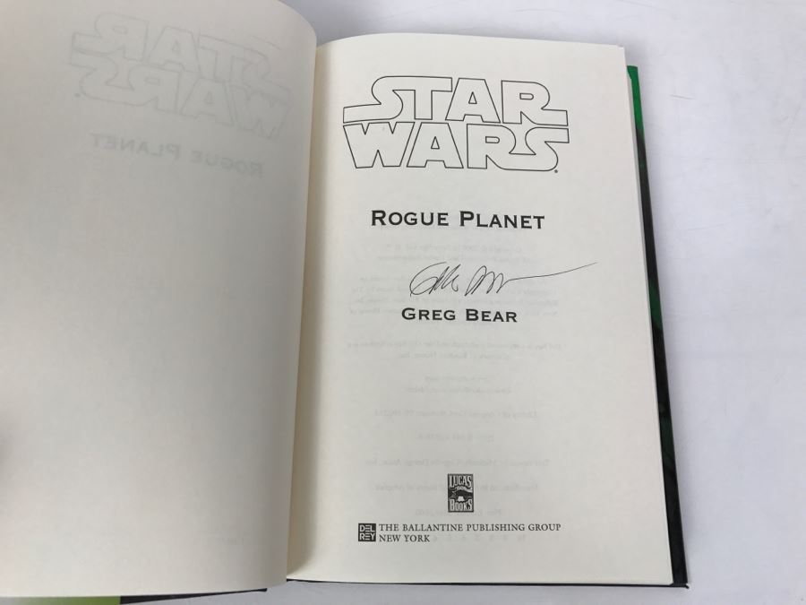 Signed First Edition 2000 Hardcover Book STAR WARS Rogue Planet By Greg Bear [Photo 5]