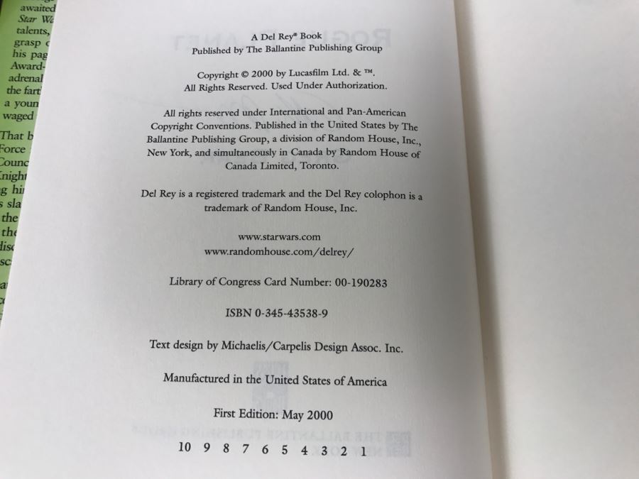 Signed First Edition 2000 Hardcover Book STAR WARS Rogue Planet By Greg Bear [Photo 7]