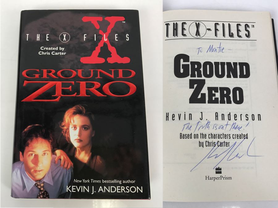Signed First Printing The X Files Ground Zero By Kevin J. Anderson
