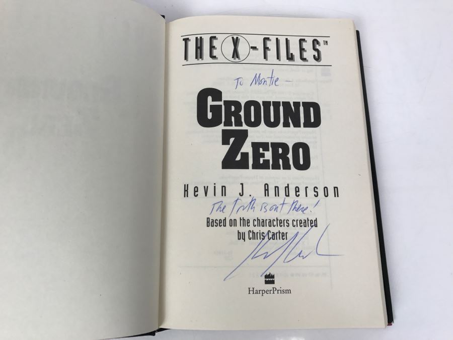 Signed First Printing The X Files Ground Zero By Kevin J. Anderson [Photo 5]