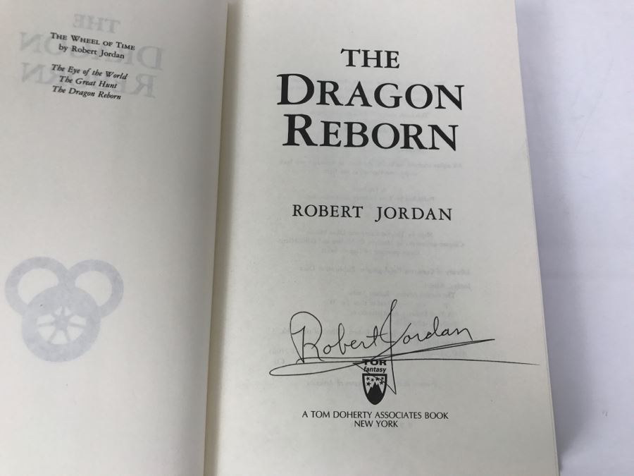 Signed Hardcover Book The Dragon Reborn By Robert Jordan [Photo 5]