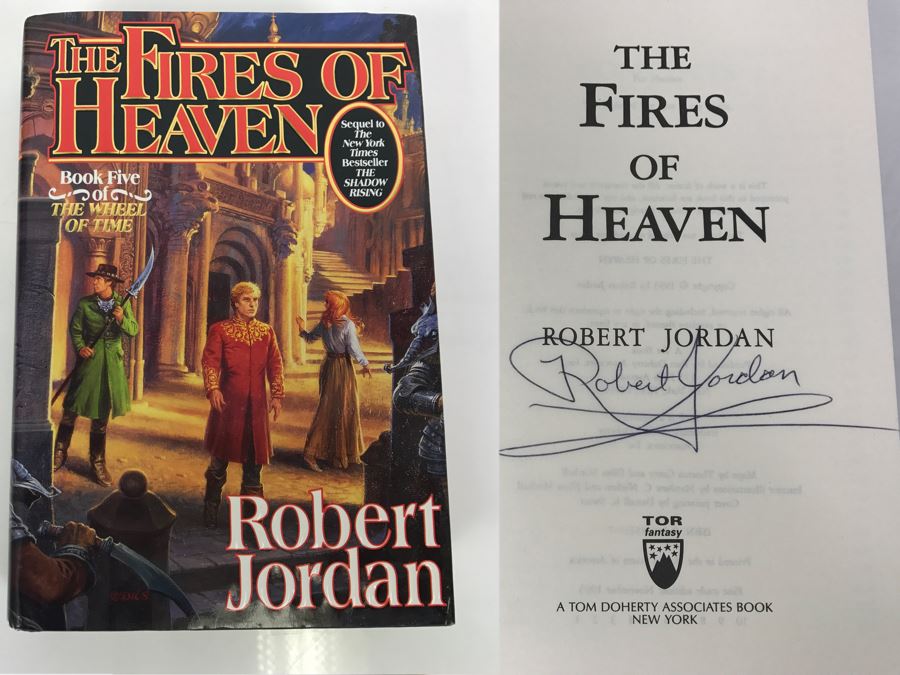 Signed First Trade Edition The Fires Of Heaven By Robert Jordan