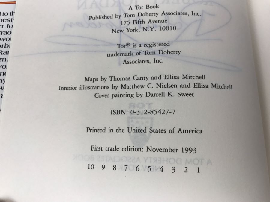 Signed First Trade Edition The Fires Of Heaven By Robert Jordan [Photo 8]