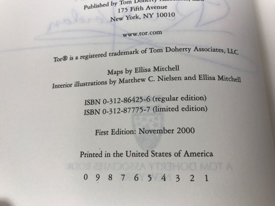 Signed First Edition Hardcover Book Winter's Heart By Robert Jordan [Photo 8]