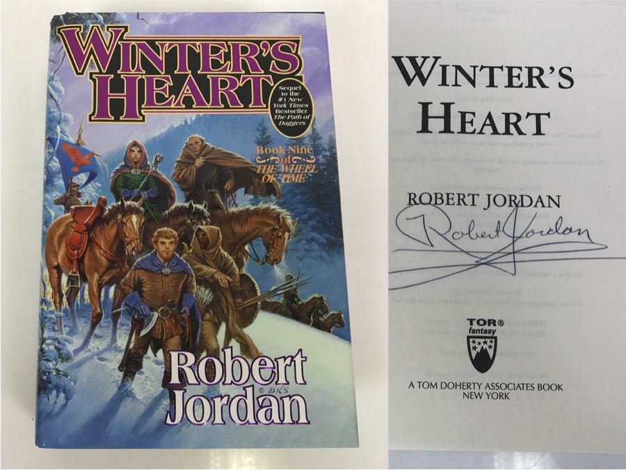 Signed First Edition Hardcover Book Winter's Heart By Robert Jordan
