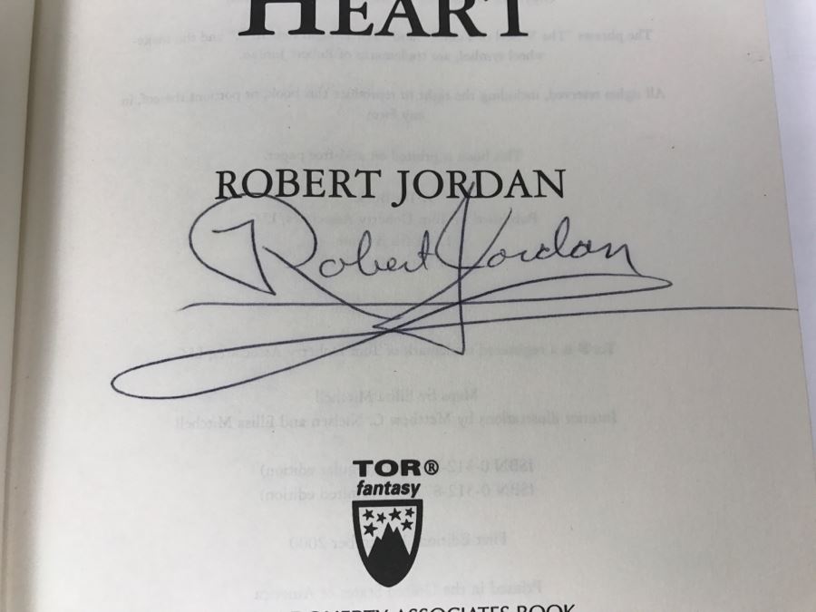 Signed First Edition Hardcover Book Winter's Heart By Robert Jordan [Photo 6]