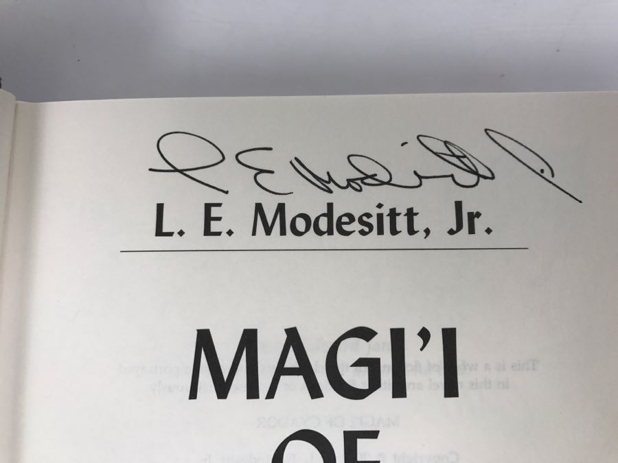 Signed First Edition 2000 Hardcover Book Magi'i Of Cyador By L.E. Modesitt, Jr. [Photo 7]