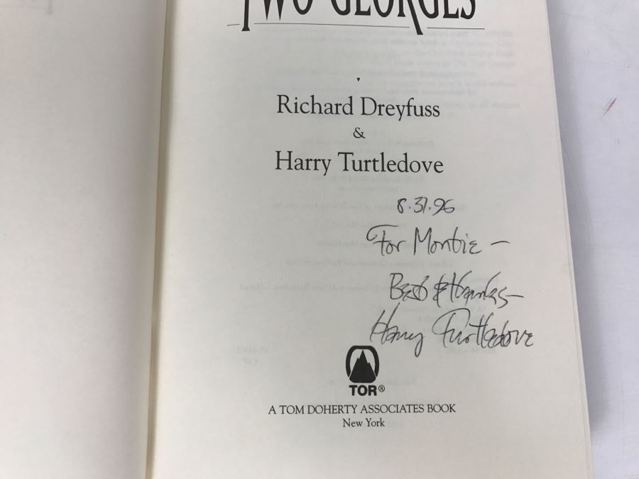 Signed First Edition Hardcover Book The Two By Richard Dreyfuss And Harry Turtledove