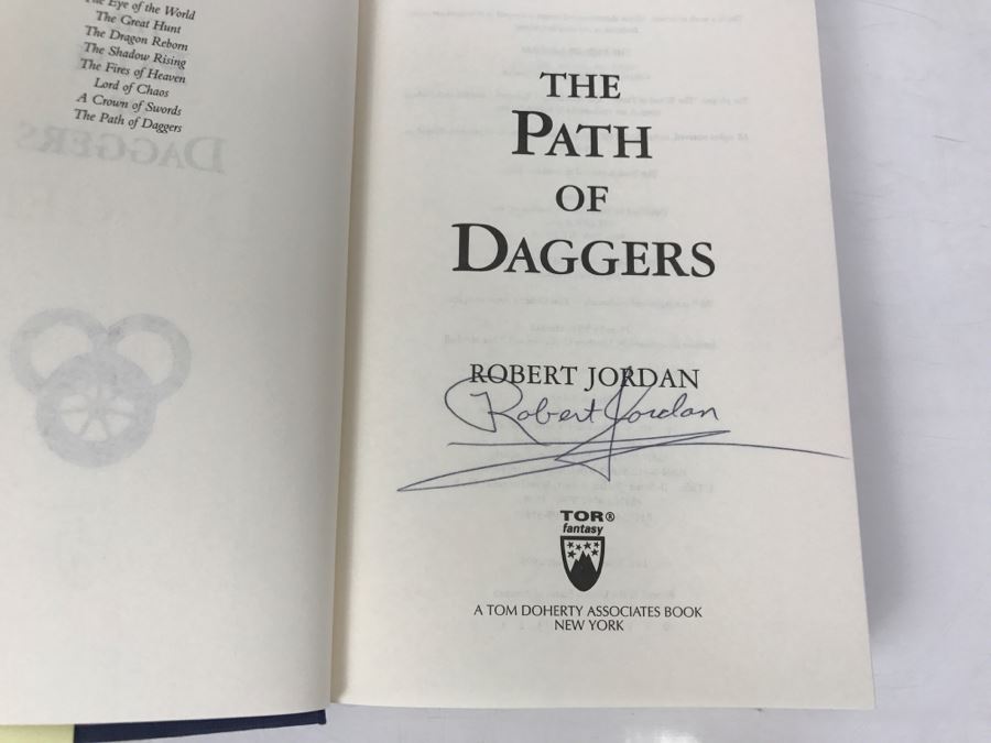 Signed First Edition 1998 Hardcover Book The Path Of Daggers By Robert Jordan [Photo 5]