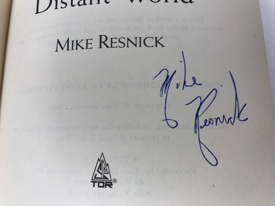 Signed First Edition 1989 Hardcover Book Paradise: A Chronicle Of A Distant World By Mike Resnick [Photo 6]