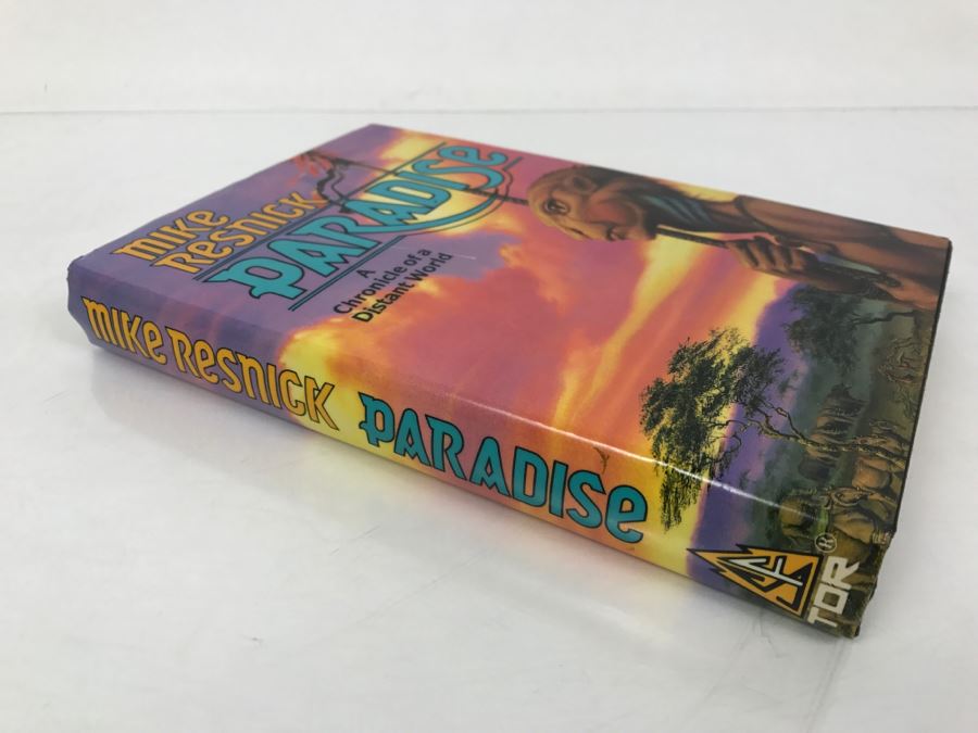 Signed First Edition 1989 Hardcover Book Paradise: A Chronicle Of A Distant World By Mike Resnick [Photo 3]