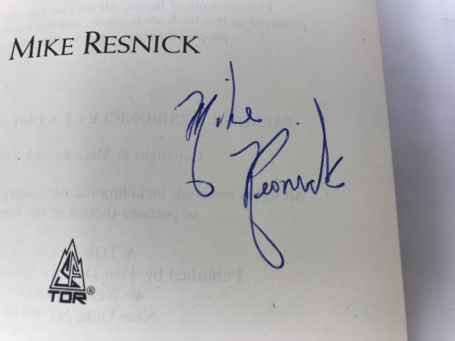 Signed First Edition 1989 Hardcover Book Paradise: A Chronicle Of A Distant World By Mike Resnick [Photo 7]