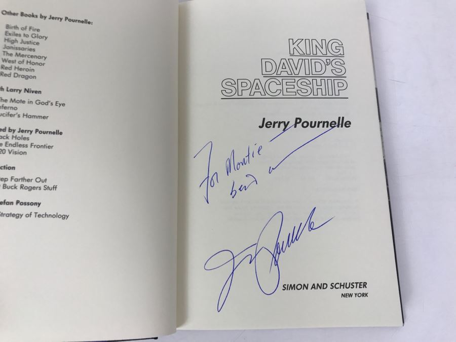 Signed First Edition 1980 Hardcover Book King David's Spaceship By J.E. Pournelle [Photo 5]