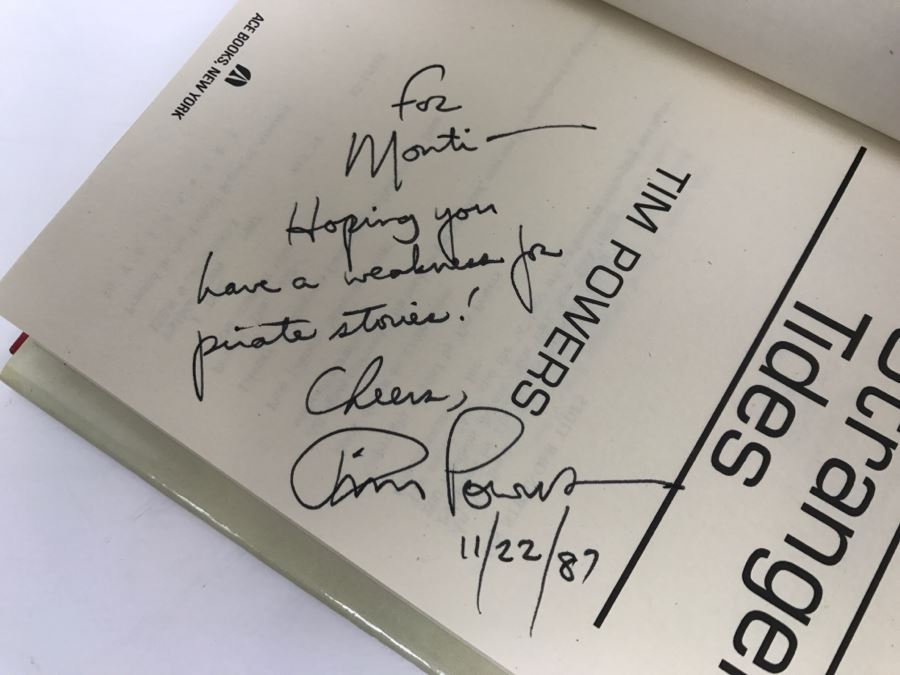 Signed First Edition 1987 Hardcover Book On Stranger Tides By Tim Powers [Photo 6]